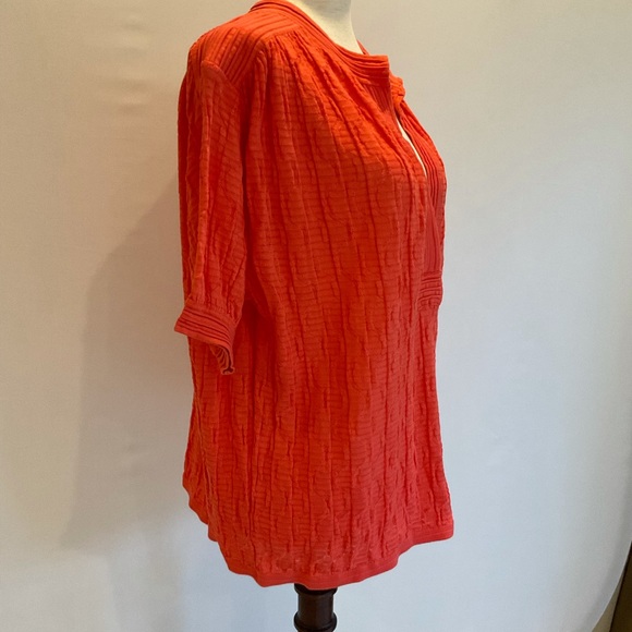 Missoni Vibrant Orange Short Sleeve Top Medium - Picture 3 of 14